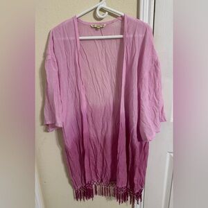 Pink Ombre Kimono Cardigan